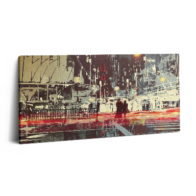 Vászonkép nyomtatás 120x60 A város éjszakai jelenete