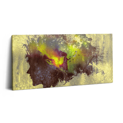 Vászonkép nyomtatás 120x60 Nő az erdőben