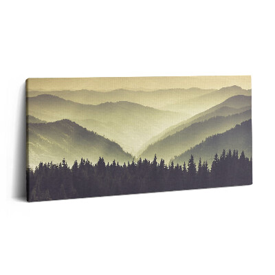 Vászonkép nyomtatás 120x60 Ködös hegyoldal