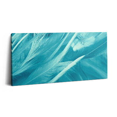 Vászonkép nyomtatás 120x60 Zöld és türkizkék vintage toll