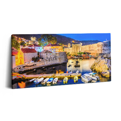 Vászonkép nyomtatás 120x60 Óvárosi öböl éjszaka