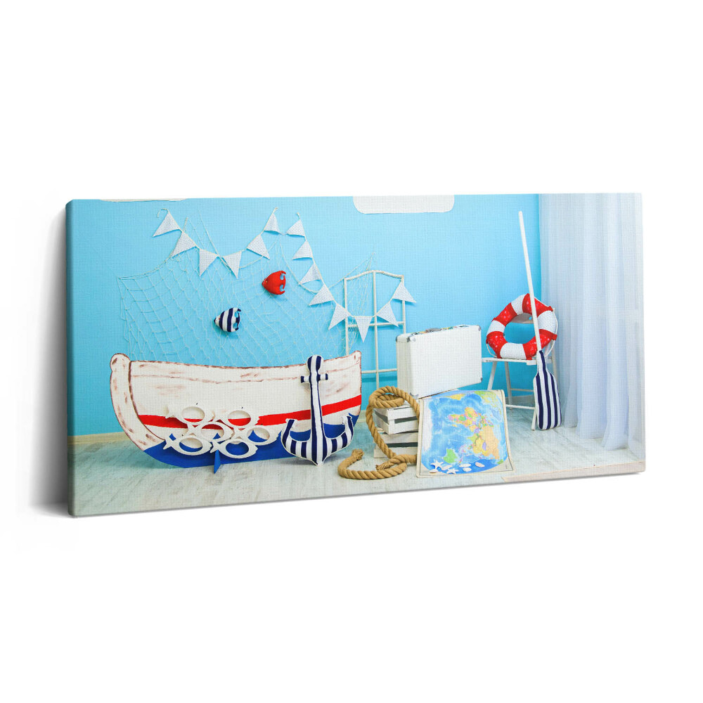Vászonkép nyomtatás 120x60 Tengeri expedíció - gyerekszoba