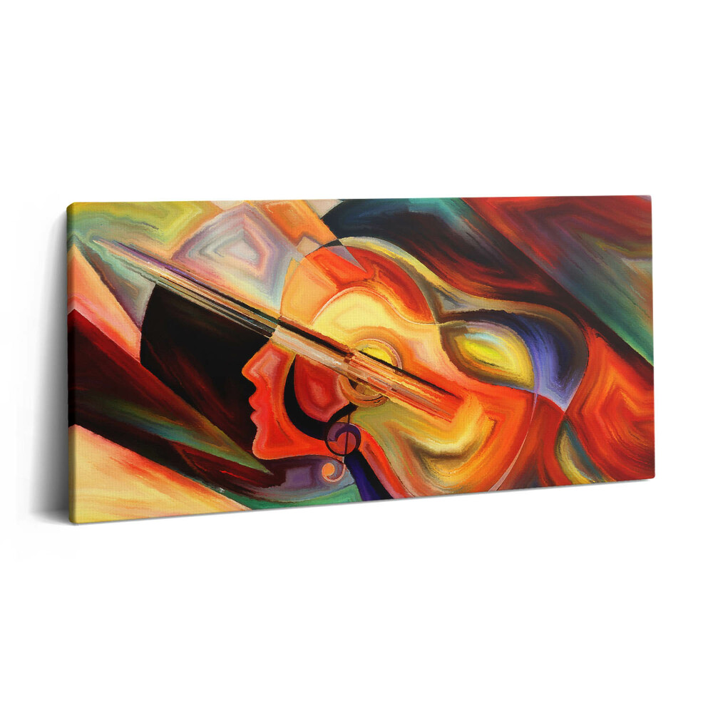 Vászonkép nyomtatás 120x60 Művészet - festett absztrakt női fej