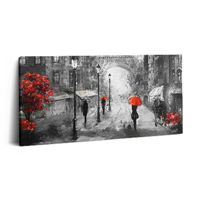 Vászonkép nyomtatás 120x60 Párizs utcái és az Eiffel-torony