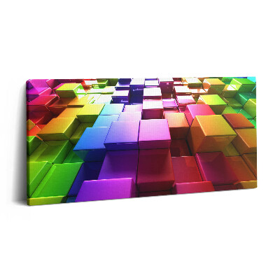 Vászonkép nyomtatás 120x60 Színes kockák