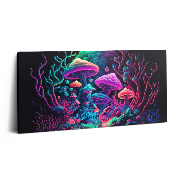 Vászonkép nyomtatás 120x60 Neon gomba