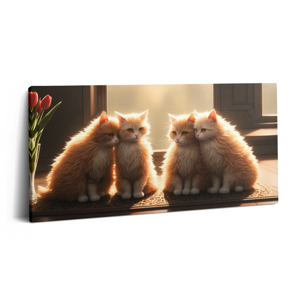 Vászonkép nyomtatás 120x60 Édes macskák