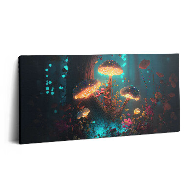 Vászonkép nyomtatás 120x60 Erdő és varázsgomba