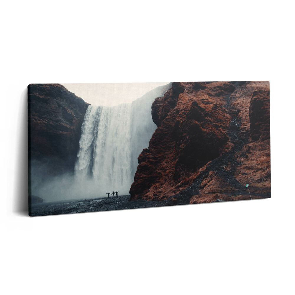 Vászonkép nyomtatás 120x60 Izlandi tájkép vízesés