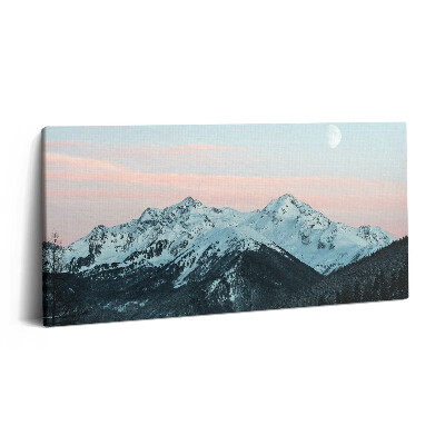 Vászonkép nyomtatás 120x60 Hegyvidék télen