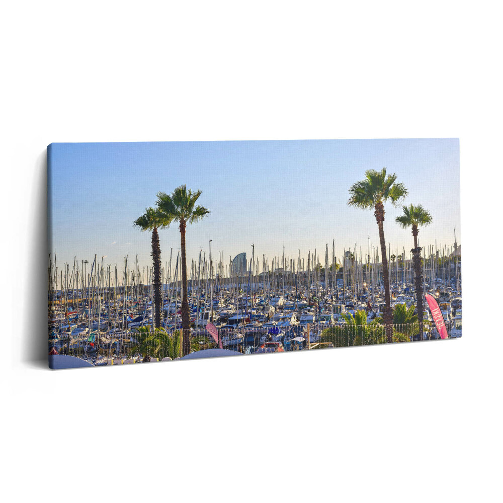 Vászonkép nyomtatás 120x60 Barcelona olimpiai kikötője Katalónia
