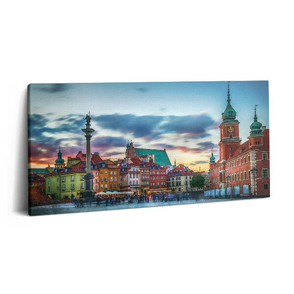 Vászonkép nyomtatás 120x60 Varsói óváros kastélya