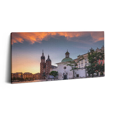 Vászonkép nyomtatás 120x60 Krakkó fő piactere