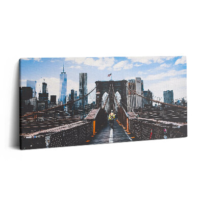 Vászonkép nyomtatás 120x60 Brooklyn híd New Yorkban