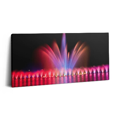 Vászonkép nyomtatás 120x60 Wroclawi szökőkút éjszaka