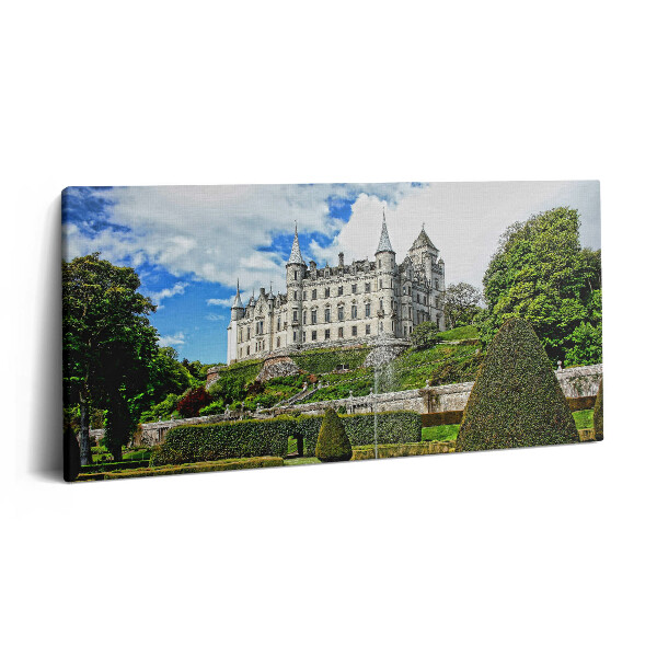Vászonkép nyomtatás 120x60 Kastély és kert Skóciában