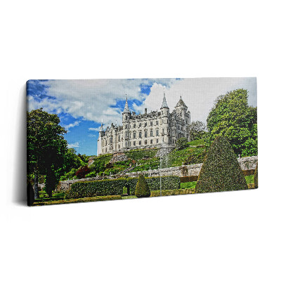 Vászonkép nyomtatás 120x60 Kastély és kert Skóciában