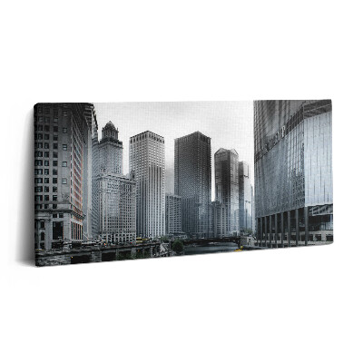 Vászonkép nyomtatás 120x60 Városi égbolt hajó