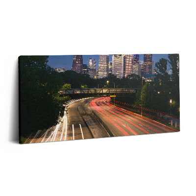 Vászonkép nyomtatás 120x60 Autópálya a városba