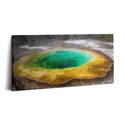 Vászonkép nyomtatás 120x60 Forró források Yellowstone-ban