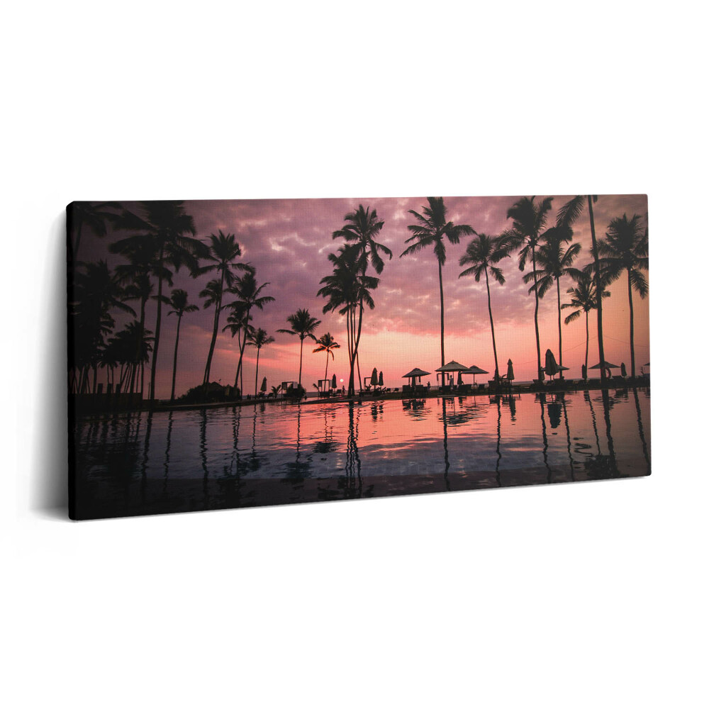Vászonkép nyomtatás 120x60 Hawaii pálmafák