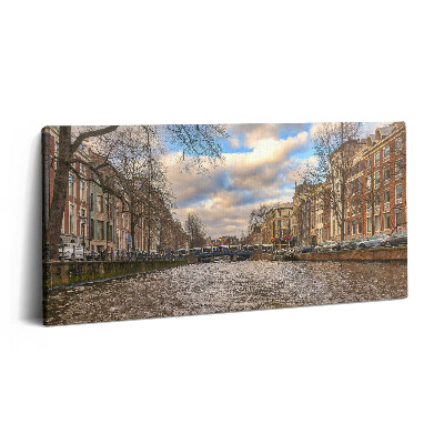 Vászonkép nyomtatás 120x60 Rotterdami csatorna