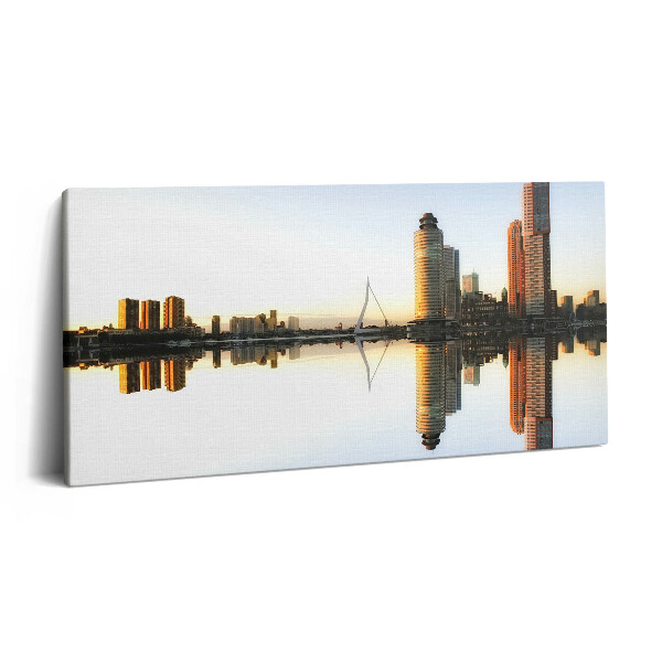 Vászonkép nyomtatás 120x60 Város a folyó partján