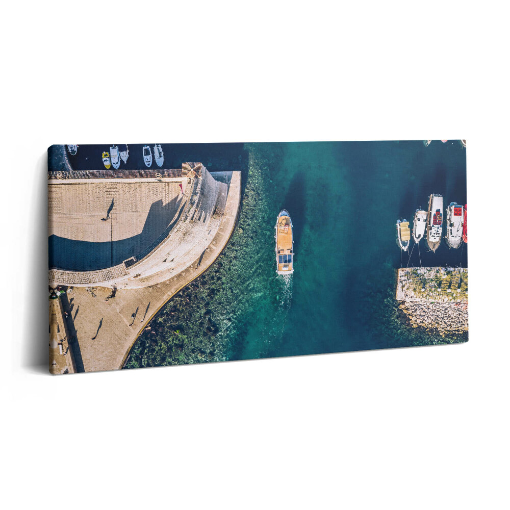 Vászonkép nyomtatás 120x60 Vitorlás hajó a vízen