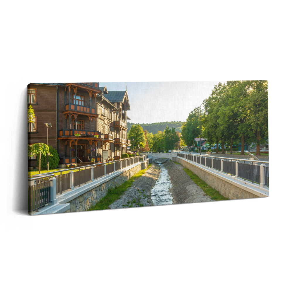 Vászonkép nyomtatás 120x60 Krynica Zdrój Beszkizia városában
