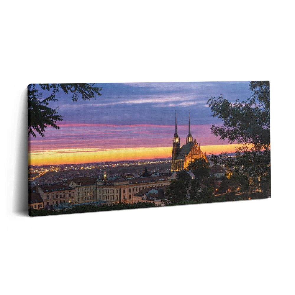 Vászonkép nyomtatás 120x60 Napfelkelte Brünnben