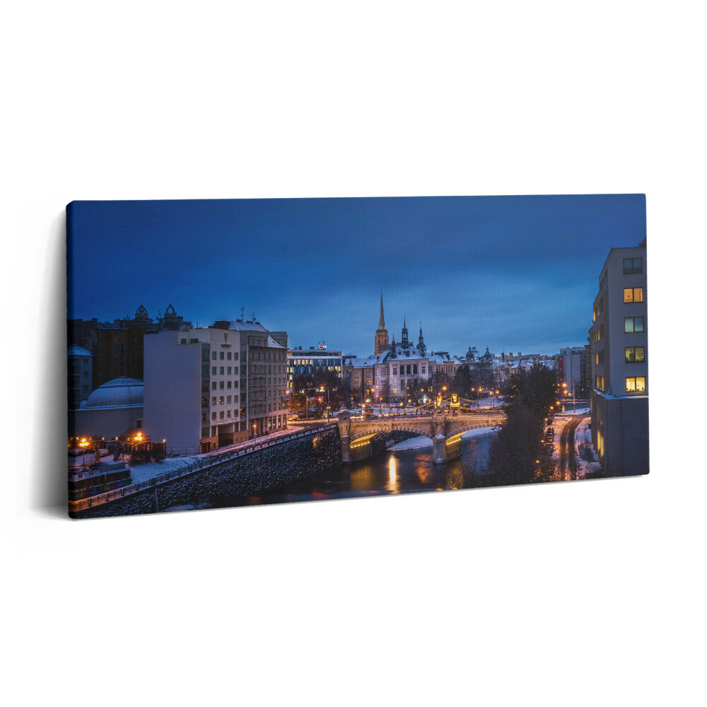 Vászonkép nyomtatás 120x60 Pilsen panorámája a Cseh Köztársaságban