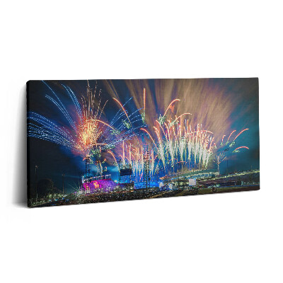 Vászonkép nyomtatás 120x60 Újév Birminghamben