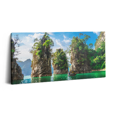 Vászonkép nyomtatás 120x60 A tó fáinak természete