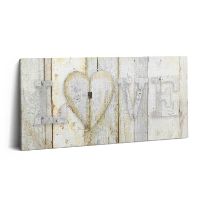 Vászonkép nyomtatás 120x60 Szerelem felirat