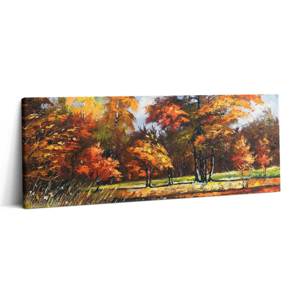 Canvas kép 125x50 Festett ősz és folyó