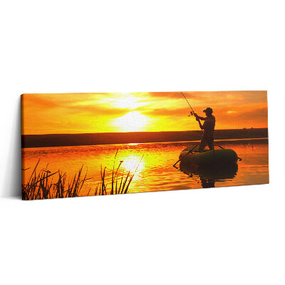 Canvas kép 125x50 Halász és naplemente