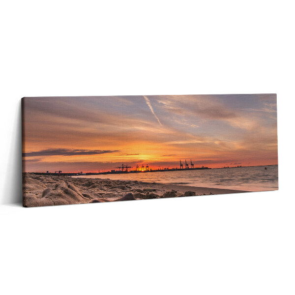 Canvas kép 125x50 Naplemente a tengerparton