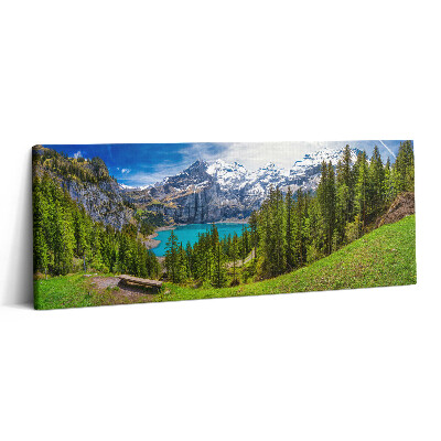 Canvas kép 125x50 Mezőségi és hegyvidéki táj