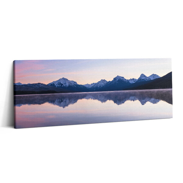 Canvas kép 125x50 Hegyek tükröződése a vízben