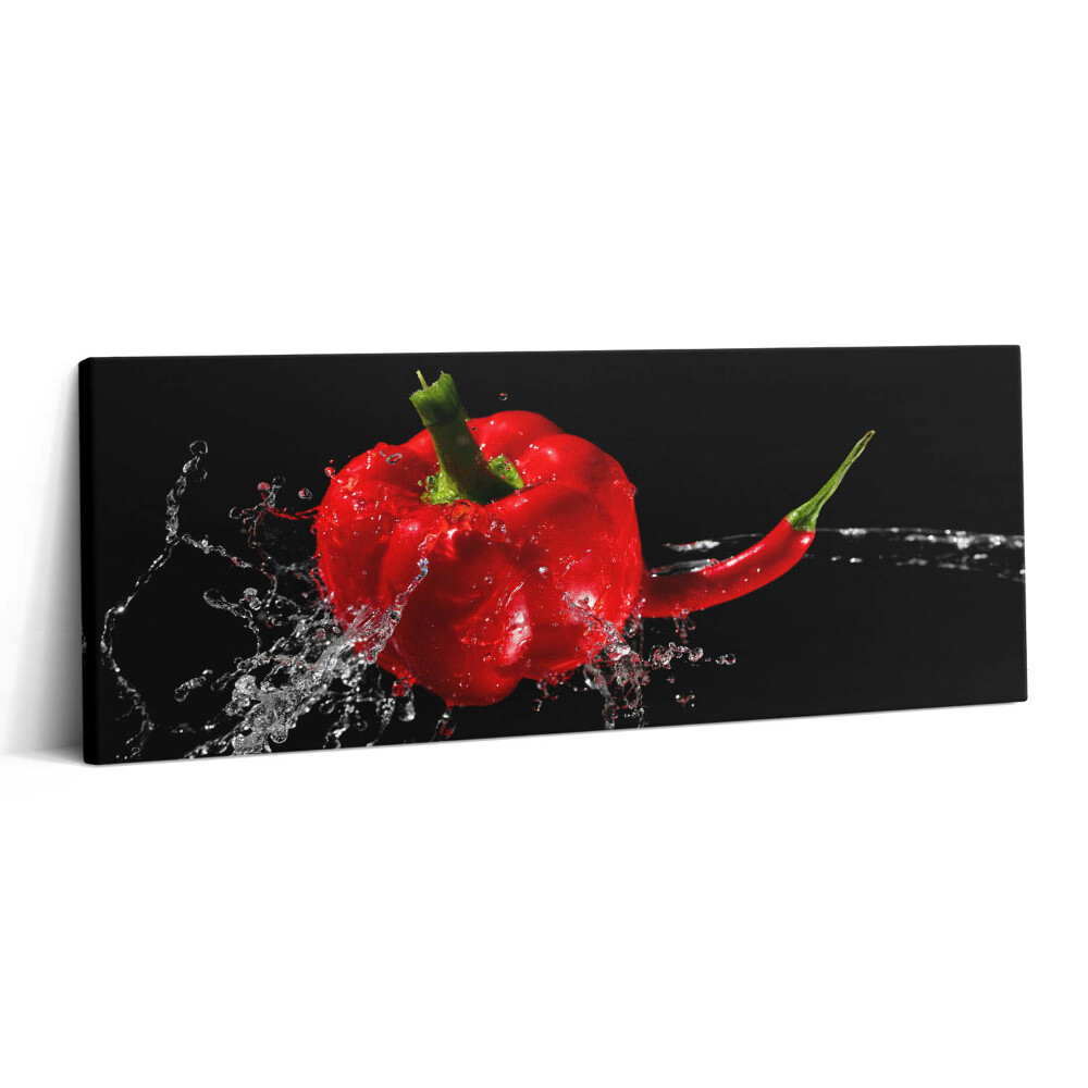 Canvas kép 125x50 Piros paprika a vízben