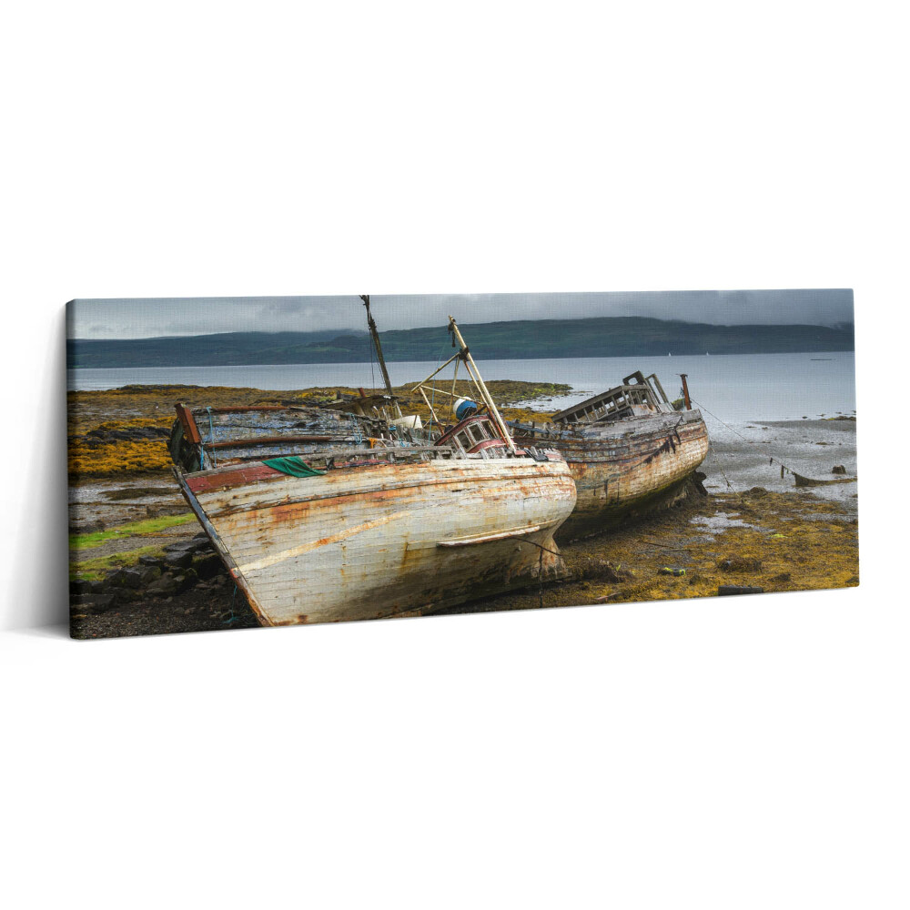 Canvas kép 125x50 Salen-öböl és hajók