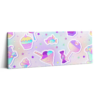 Canvas kép 125x50 Sütemények fagylalttal