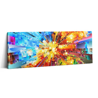 Canvas kép 125x50 3D kompozíció telített színekkel