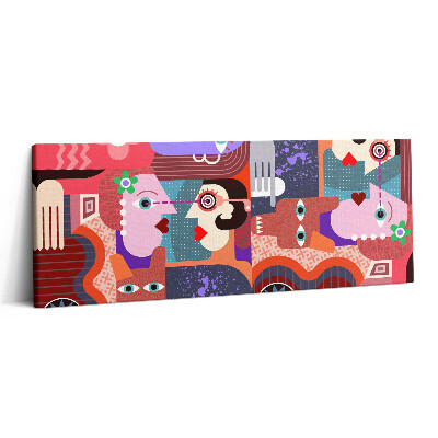 Canvas kép 125x50 Absztrakt arcok