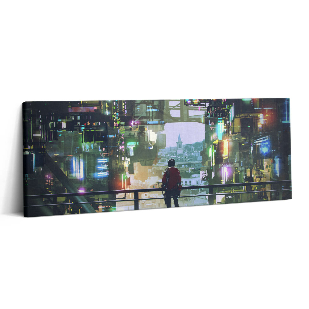 Canvas kép 125x50 Cyberpunk város