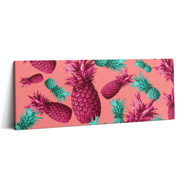 Canvas kép 125x50 Színes ananászok