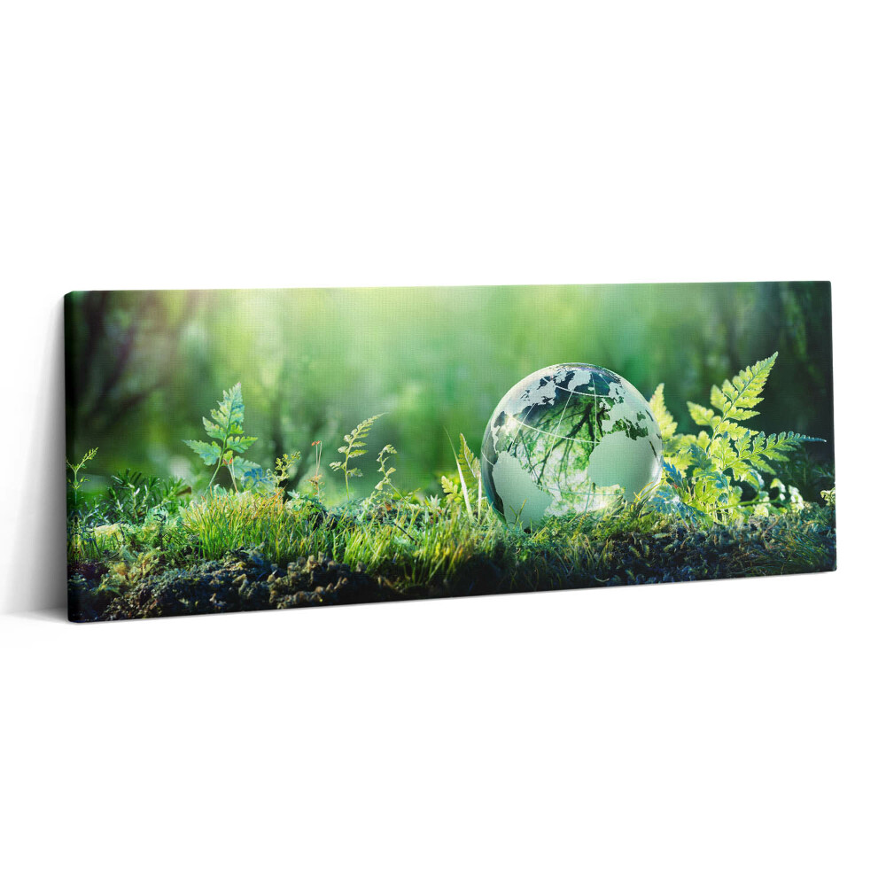 Canvas kép 125x50 Földgömb a fűben