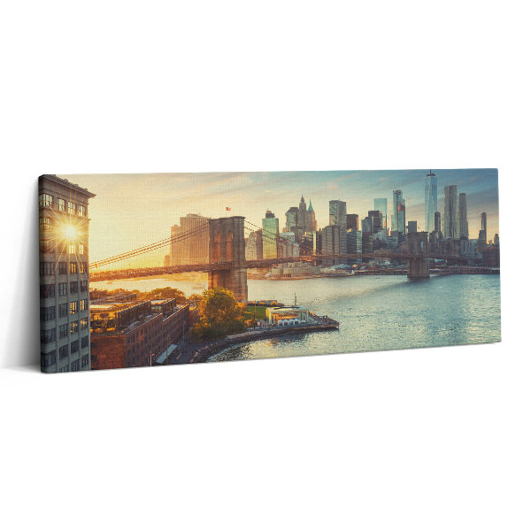 Canvas kép 125x50 Brooklyn híd Manhattanben New York