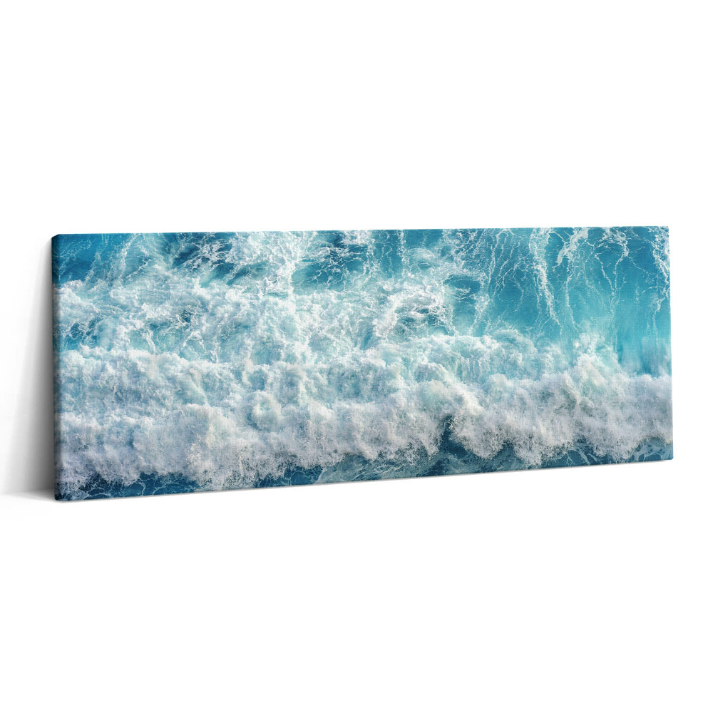 Canvas kép 125x50 Madártávlatból az óceán hullámai