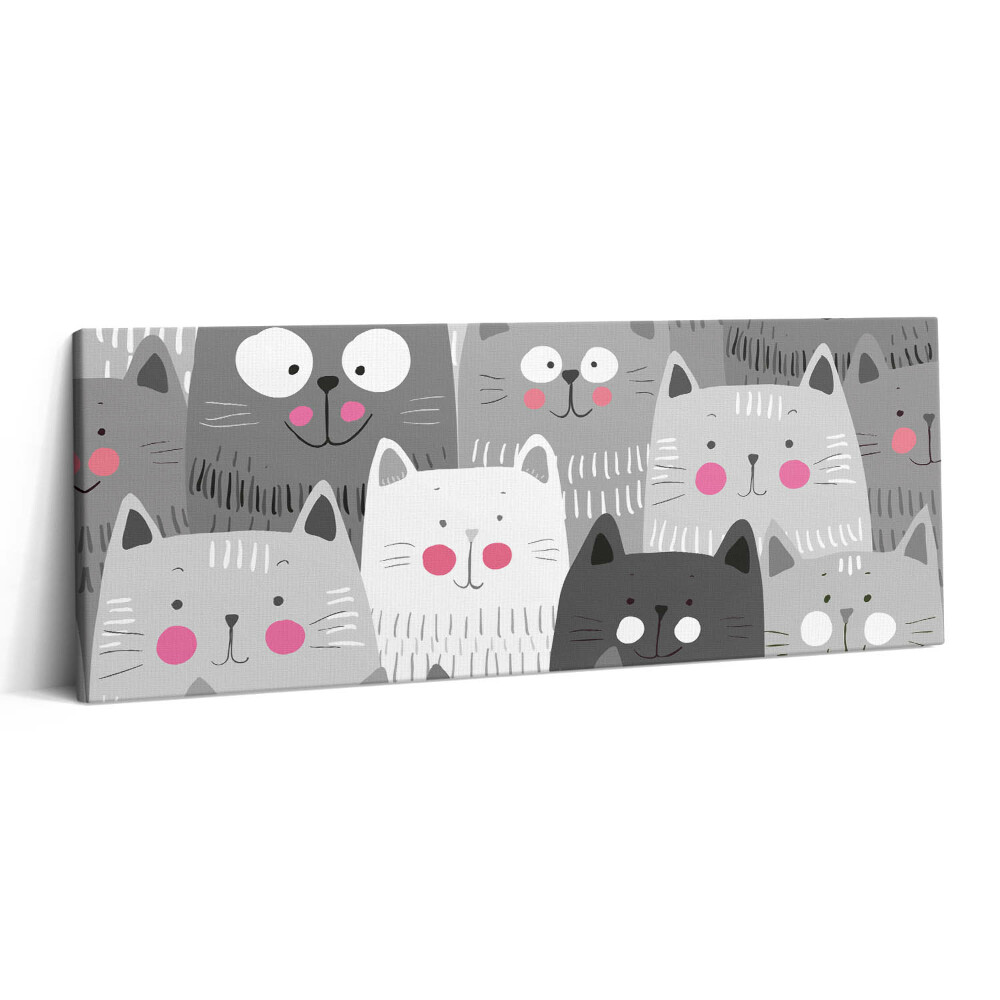 Canvas kép 125x50 Mintázat macskákkal
